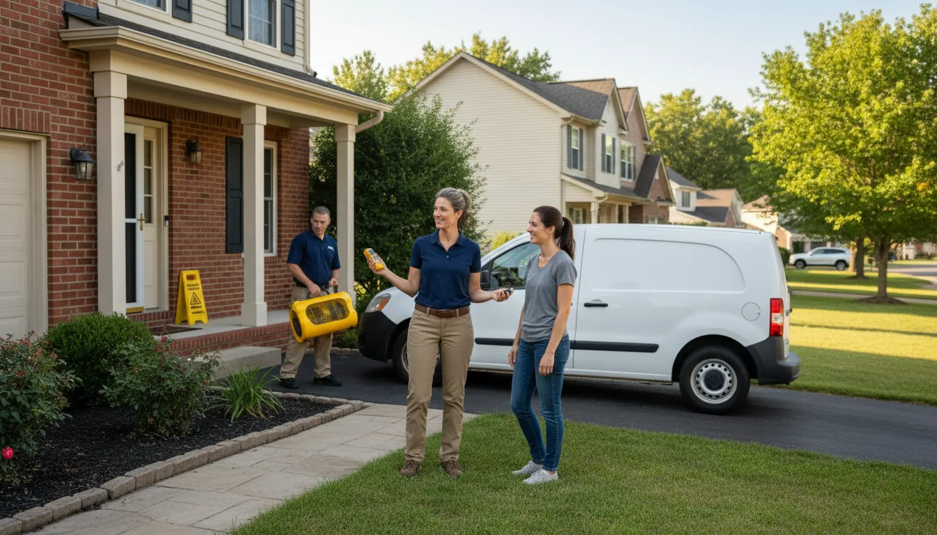 Residential water damage restoration in Liberty Hill, SC